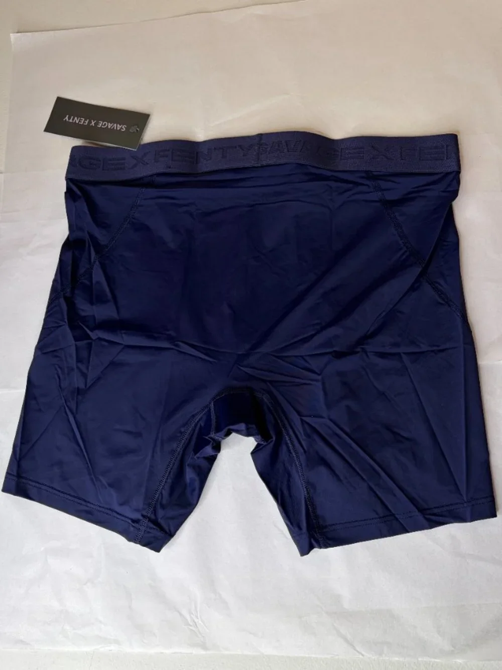 New Savage x Fenty Shadow Fit Boxer Briefs Blue Size M